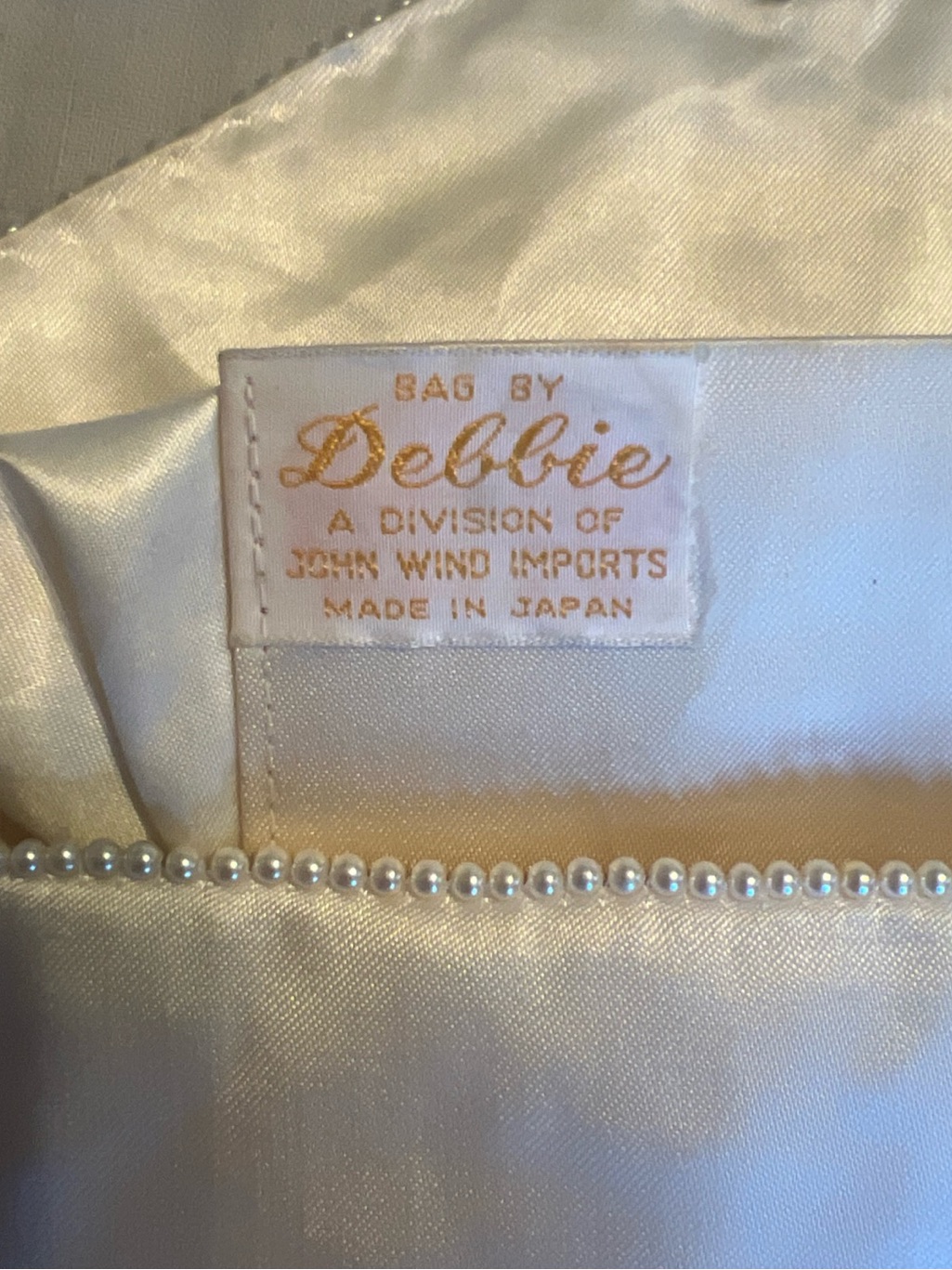Vintage Beaded White Sequin Envelope Clutch — image 6 of 8